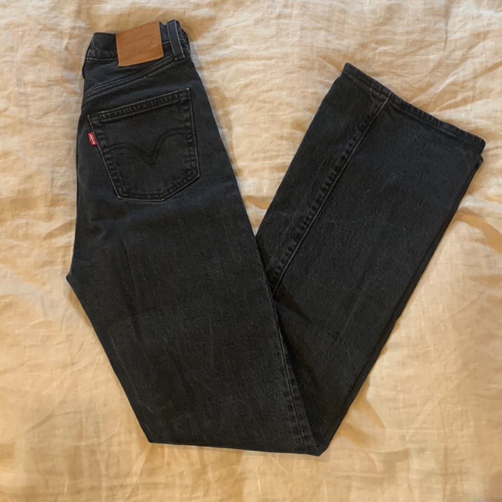 Levi’s rib cage bootcut dark denim jeans